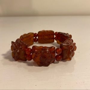 Stone bracelet, Amber color